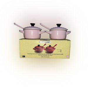 Le Creuset Condiment Pot Set Of 2 Chiffon Pink Bonbon Hibiscus